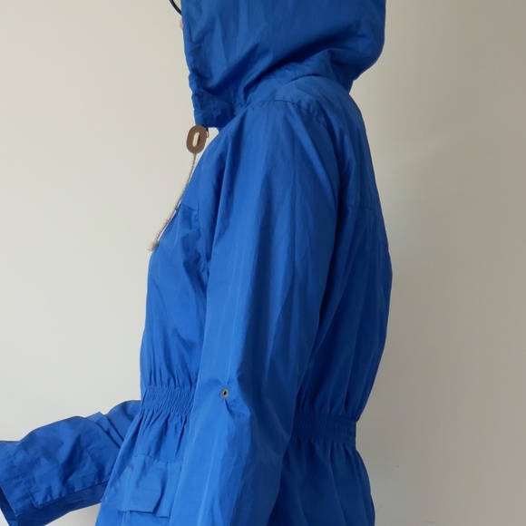 Blue Light Shell Windbreaker Rain Jacket Women's L - Picture 4 of 5